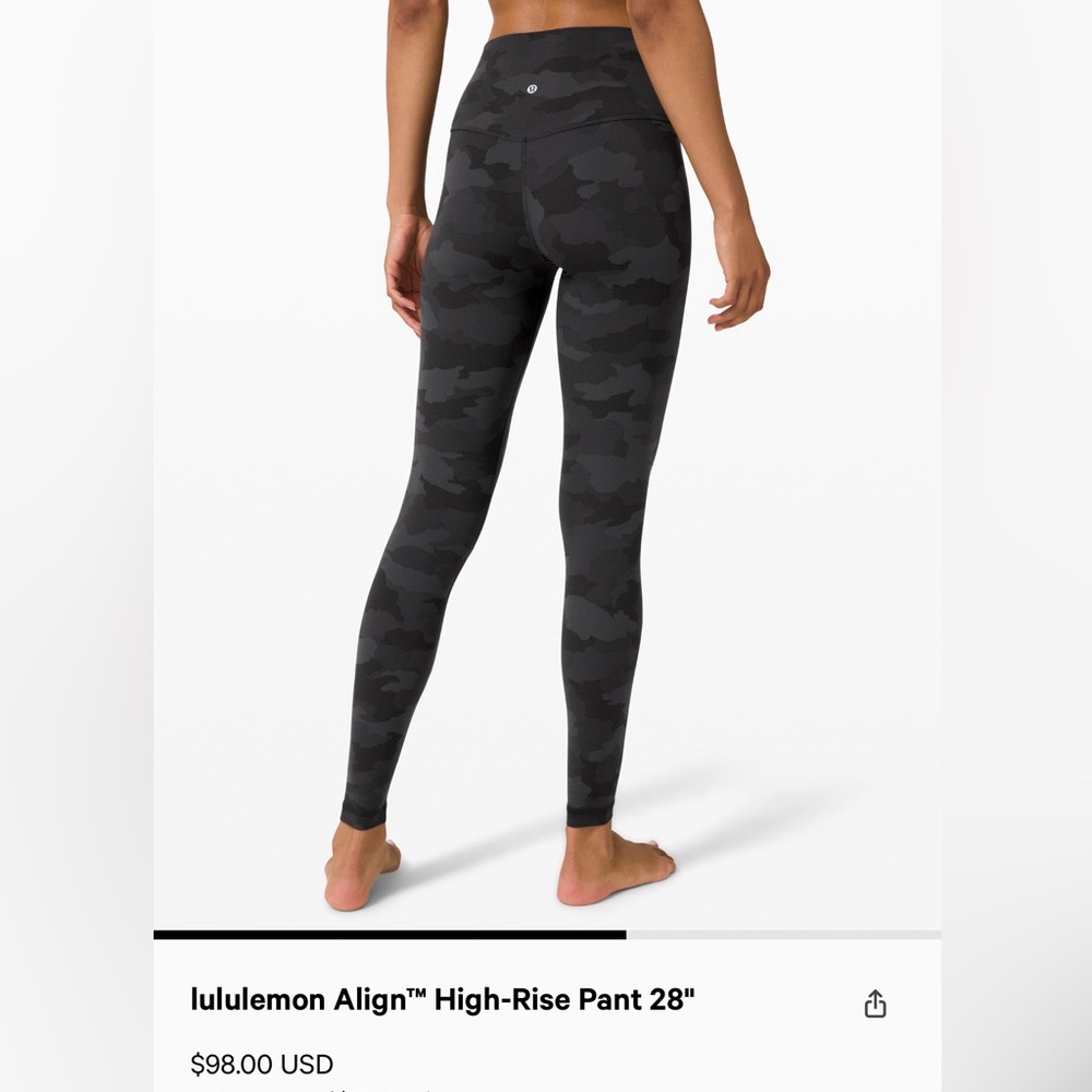 Lululemon Align High-Rise Pant 28” Camo
